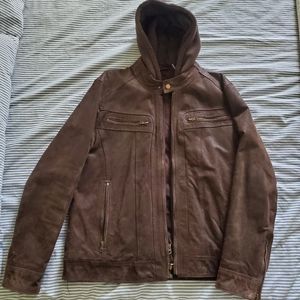 Black rivet leather jacket